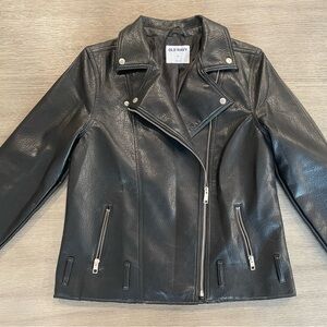 Old Navy Women's Sleek Black Leather Jacket